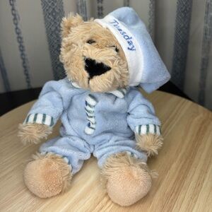 FAO Schwarz Sleepy Time Teddies "Tuesday" plush bear.